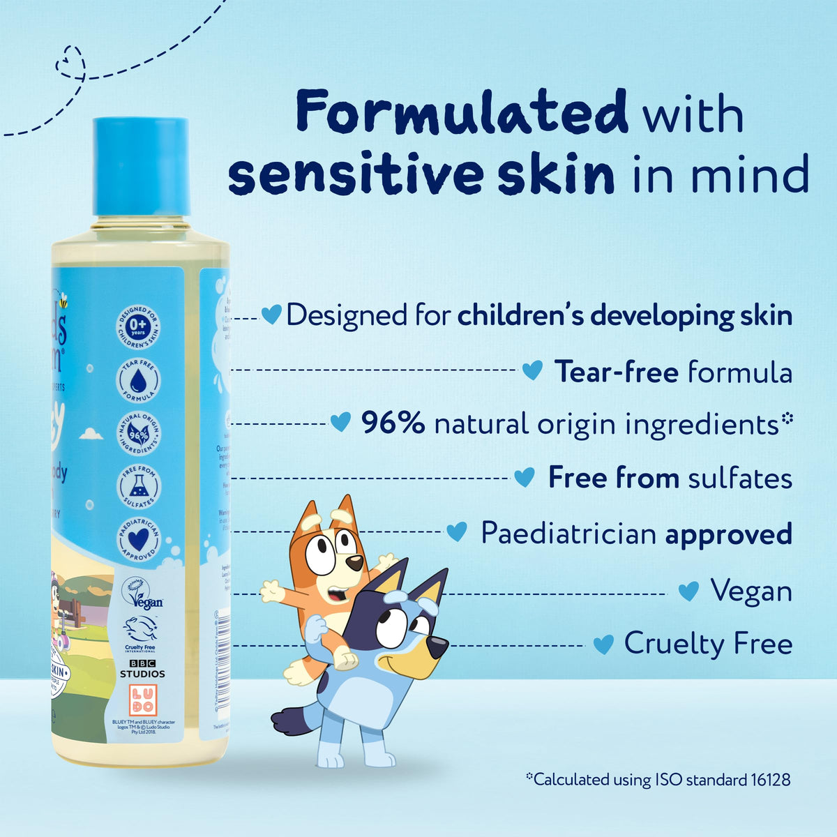 Childs Farm Kids Bluey Hair & Body Wash, Bluey-Berry | Tear-free, Gently Cleanses | Suitable for Dry, Sensitive Skin, 250ml
