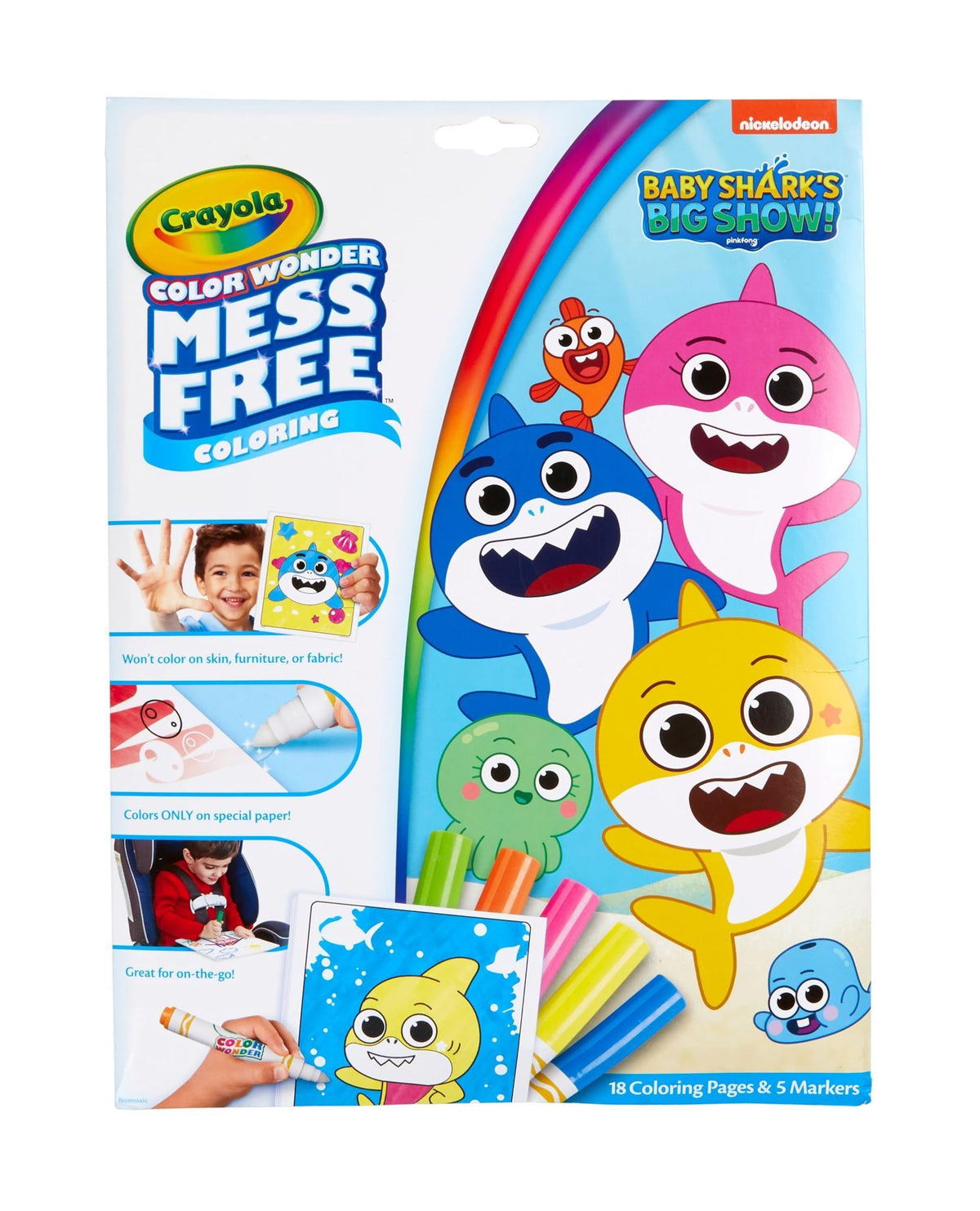 Crayola Bluey Color Wonder Coloring Set, 18 Mess Free Toddler Coloring Pages & 5 Markers, Bluey Activity Set for Kids, Gift for Toddlers, Ages 3+