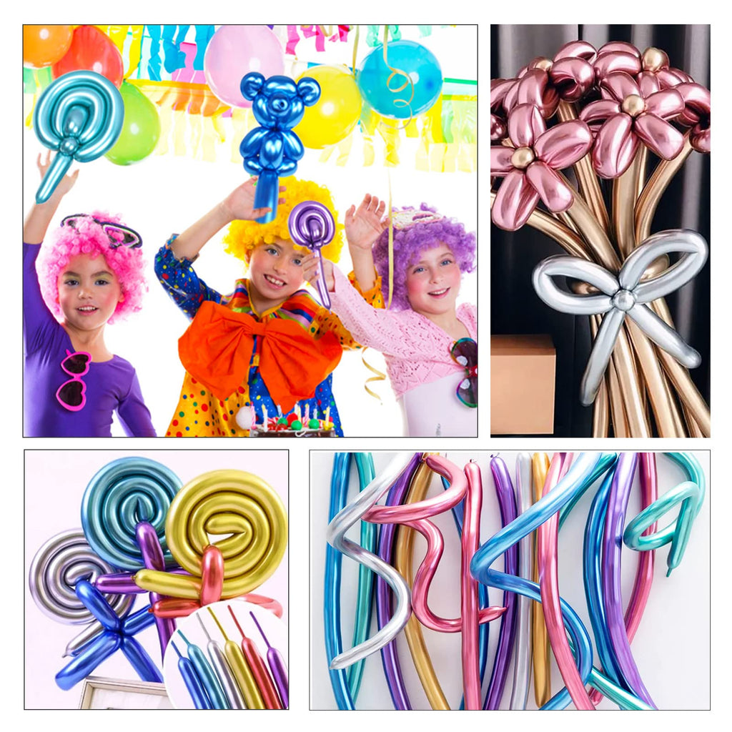ASIYUHY 260 Balloons Clear Long Balloons 100 Pack Twisting Animal Balloon