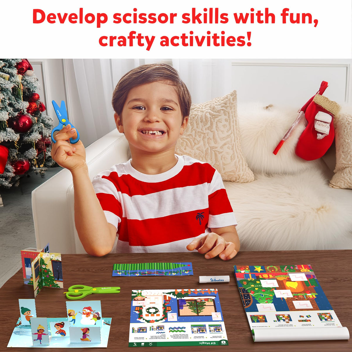 Skillmatics Snip Snip, Scissor Skills, Felt Craft Activity, Christmas Gift