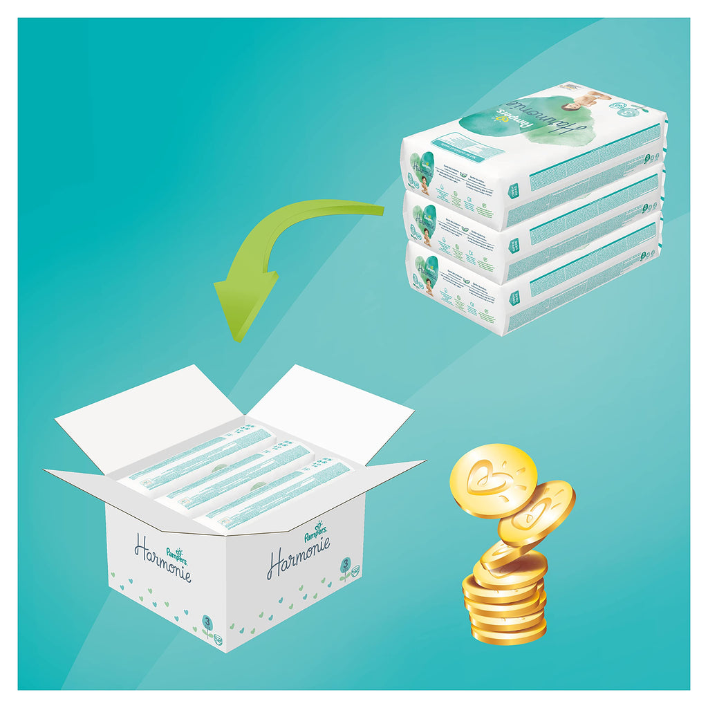 Pampers Harmonie Nappies Size 4 Monthly Box