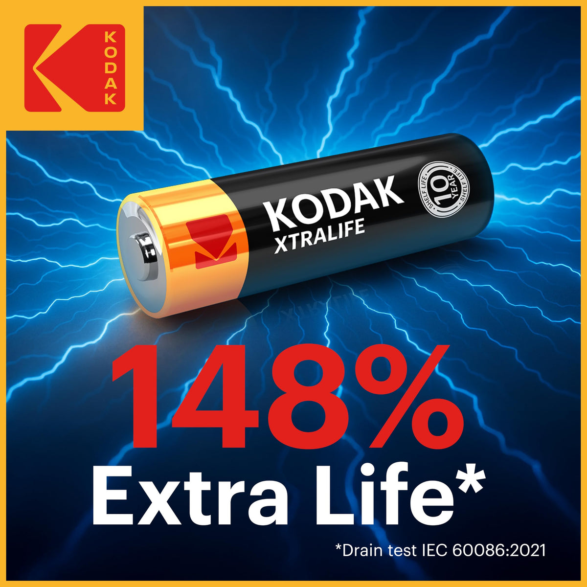 KODAK AA Alkaline Batteries (60 Pack) Double A Battery, LR6 1.5V