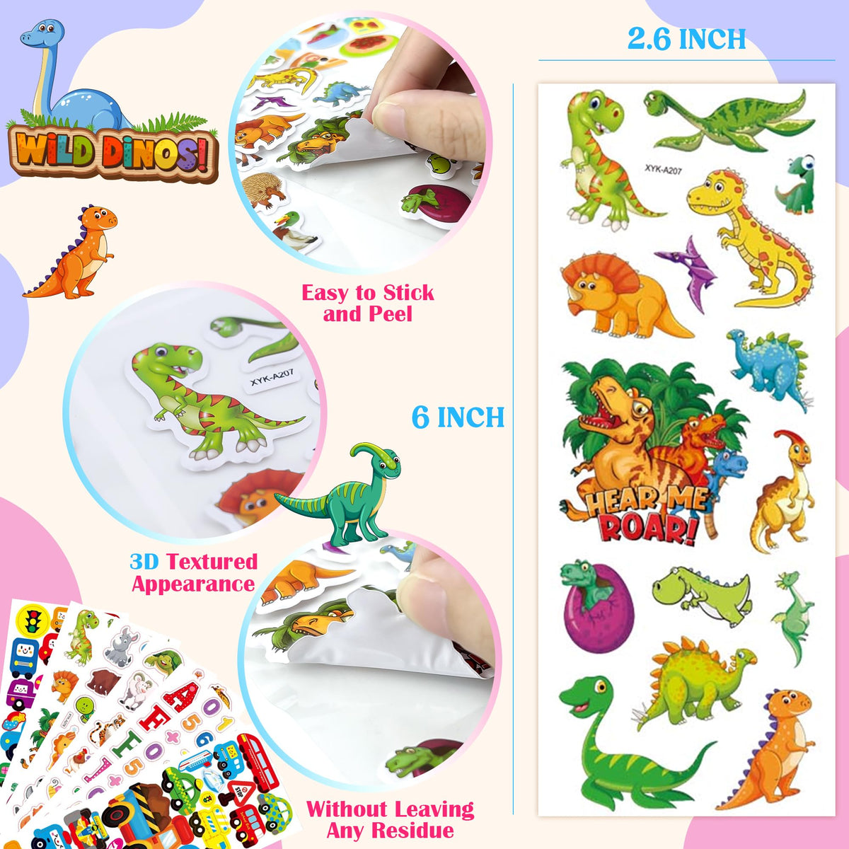 Stickers for Kids - 100 PCS Cute Animal Stickers | Water Bottle Scrapbook Stickers for Toddlers - Stocking Stuffers Party Supplies Favors Teacher Prizes Rewards Gifts for Teens Classroom