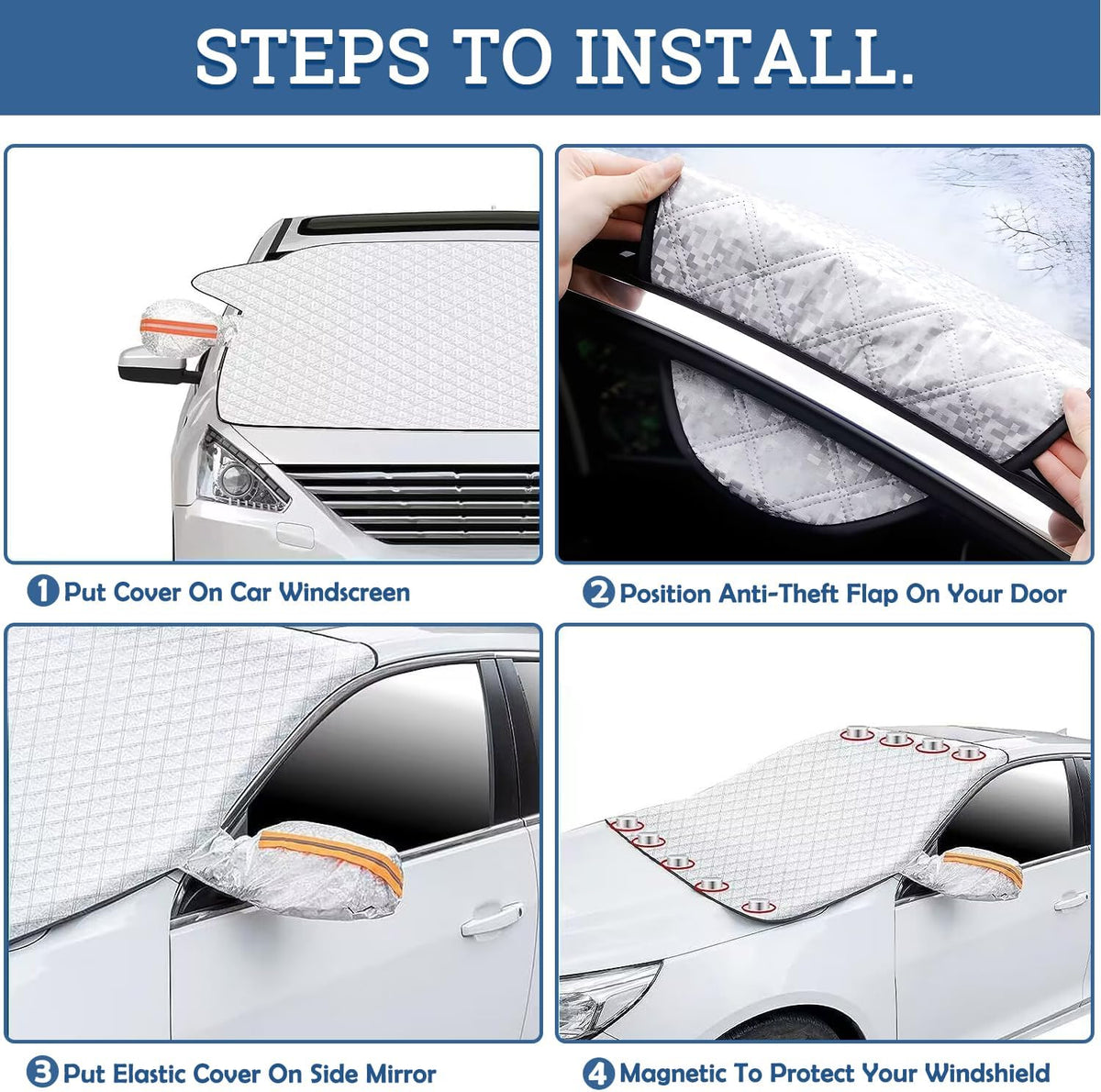 Magnetic Car Windscreen Cover for Winter Snow and Ice
