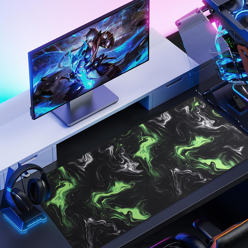 Gaming Mouse Mat Desk Office Mouse Pad Large Size 800x300x3mm Comfortable Mousepad with Smooth Cloth Surface, Improved Precision and Speed (80x30 Black)