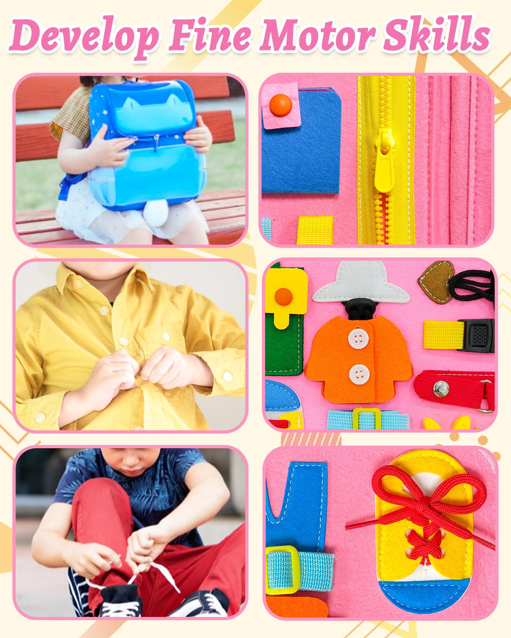 Exorany Busy Board Montessori Toys for Toddler Girl Birthday Gift Busy Book