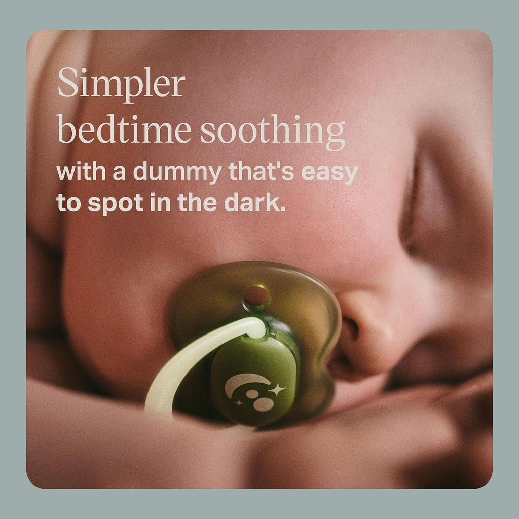 Tommee Tippee NightGlow Dummy Orthodontic 6-18m Pack of 4