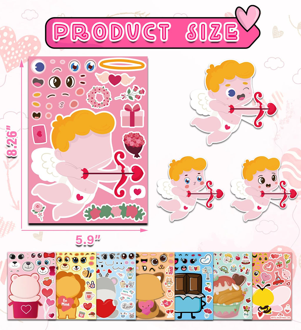 HSHFAMIIY 24 PCS Animal Face Stickers – DIY Decorative Animal Character Stickers for Crafts, Scrapbooking, Party Decorations, Gift Wrapping & Holiday Projects