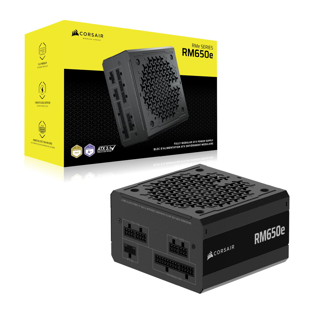 CORSAIR RM850e (2025) Fully Modular Low-Noise ATX Power Supply – Black