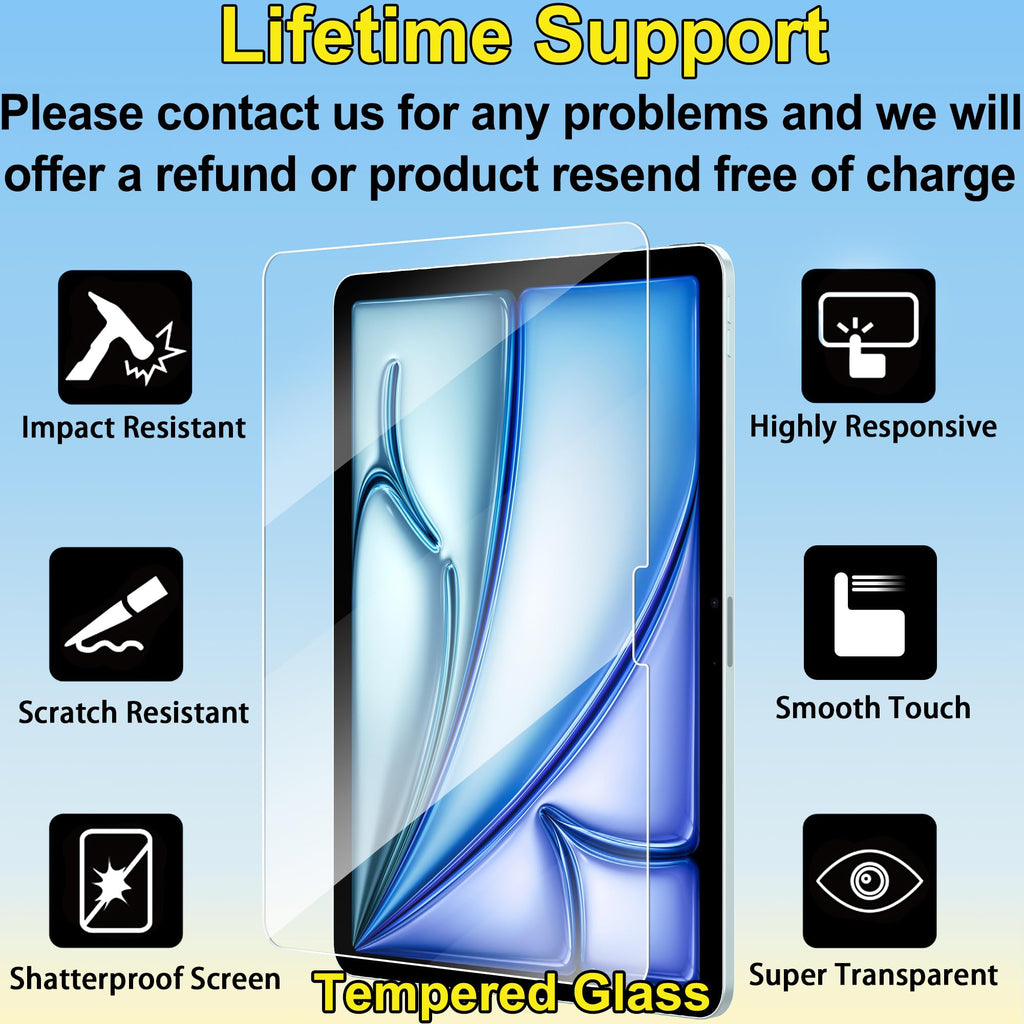 4youquality 2-Pack for iPad (A16) 11th & 10th Generation Screen Protector