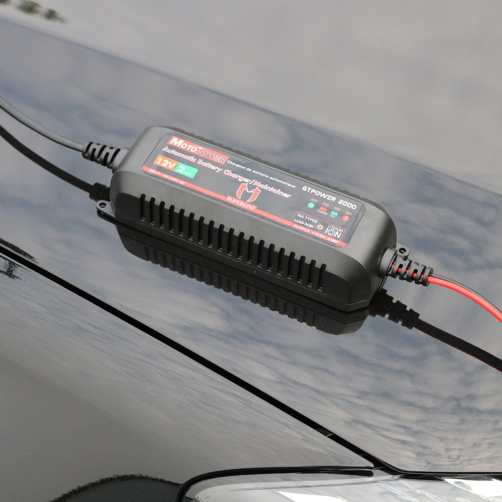 MOTOPOWER MP00205A 12V 800mA Fully Automatic Battery Charger/Maintainer - UK Plug