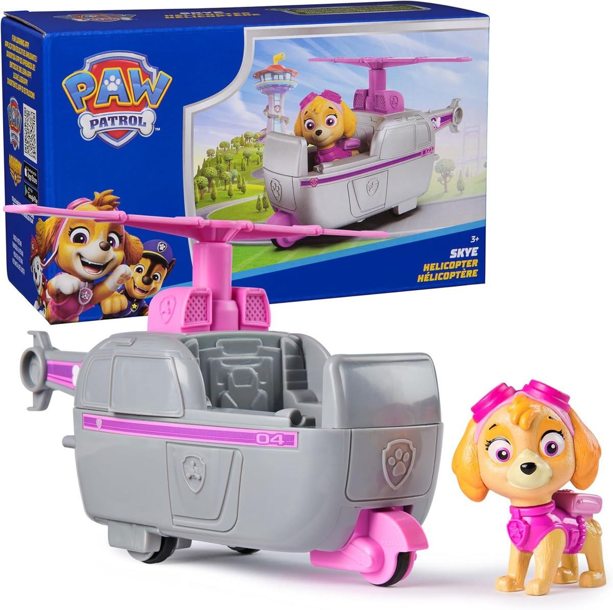 Paw Patrol, Skye’s Helicopter, Toy Vehicle with Collectible Action Figure