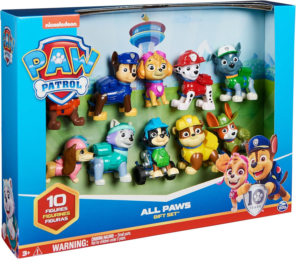 Paw Patrol 10th Anniversary All Paws On Deck 10 Figure Gift Pack