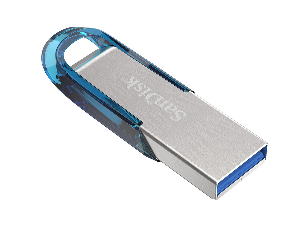 SanDisk 128GB Ultra Flair USB 3.0 Flash Drive USB stick, Memory stick with transfer speeds up to 150 MB/s, Password protection, Durable, Sleek Metal Casing Silver/Black