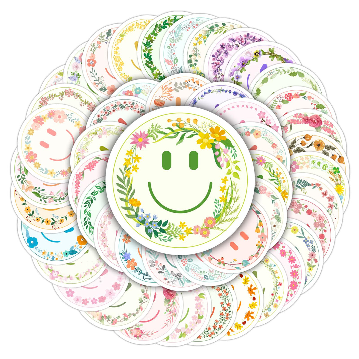 100PCS Smile Neon Stickers