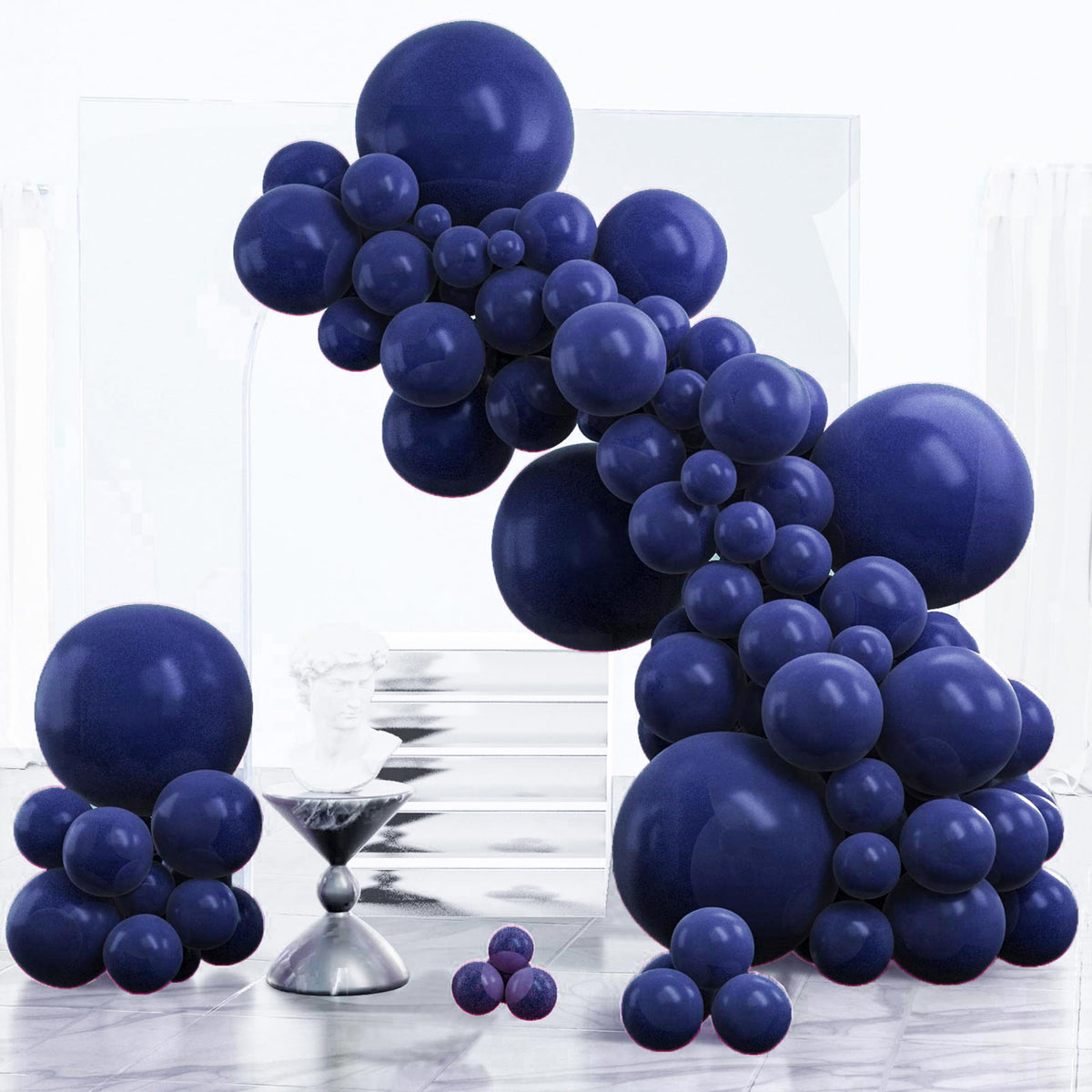 PartyWoo Dark Purple Balloons 120pcs Royal Purple Color Different Sizes