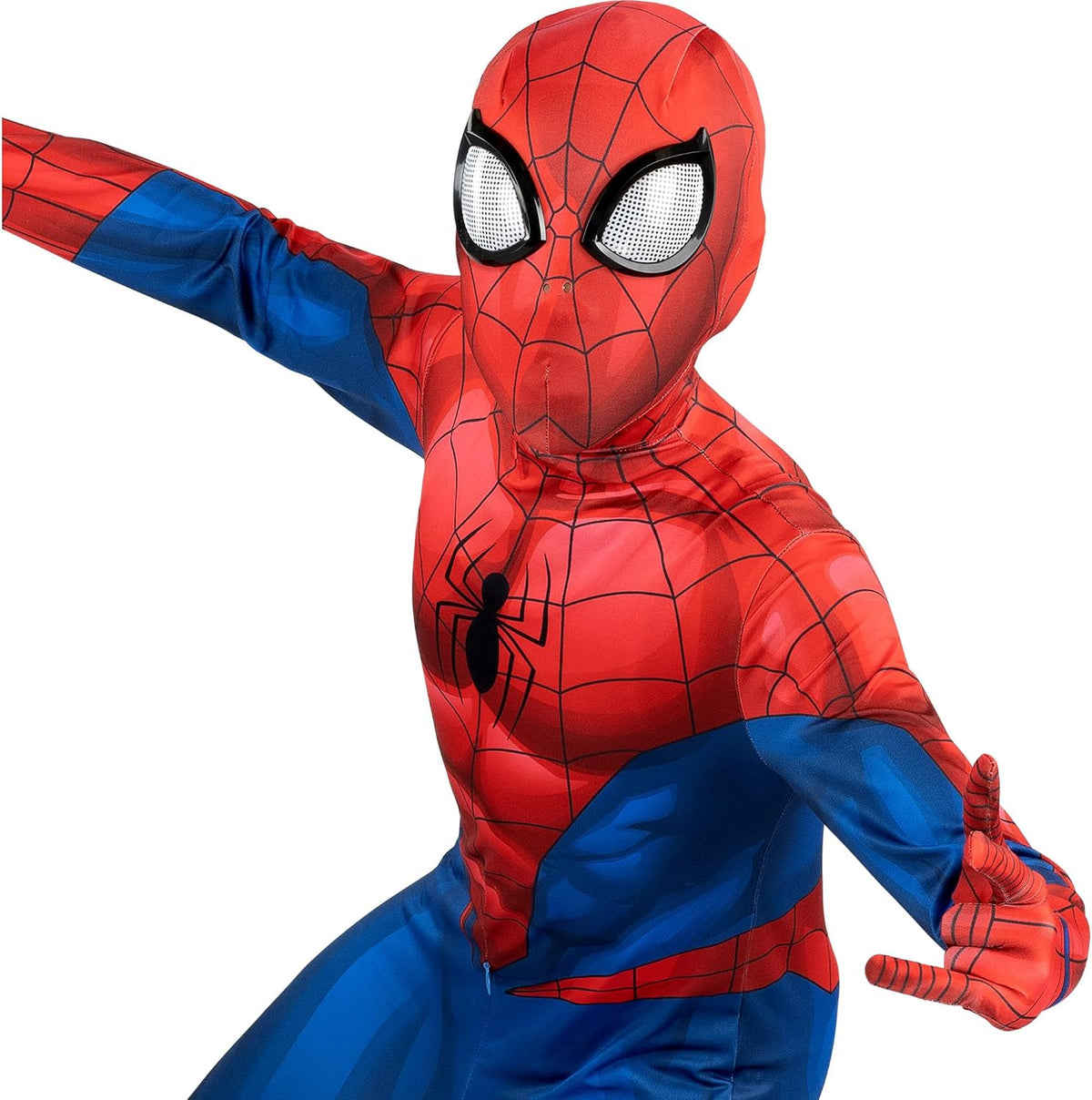 Jazwares MARVEL Official Youth Zentai Halloween Costume Accessory - Deluxe Two-Way Stretch Spandex Mask with Molded Eyes
