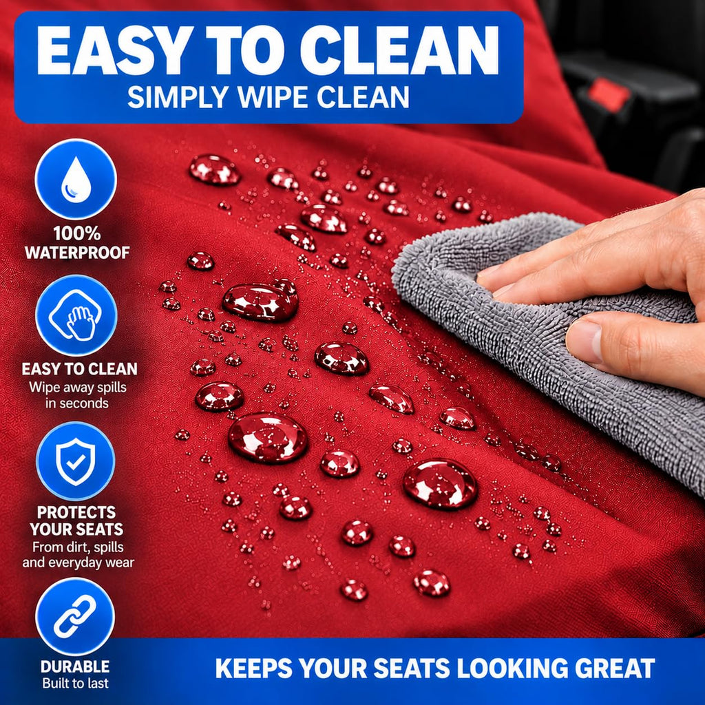 BLKWPSPFP920 Heavy Duty Black Waterproof Car Seat Covers/Protectors - 2 x Fronts