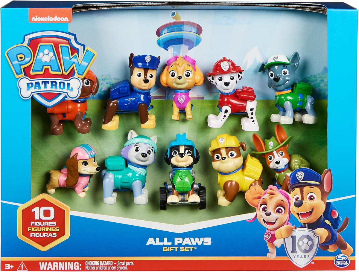 Paw Patrol 10th Anniversary All Paws On Deck 10 Figure Gift Pack