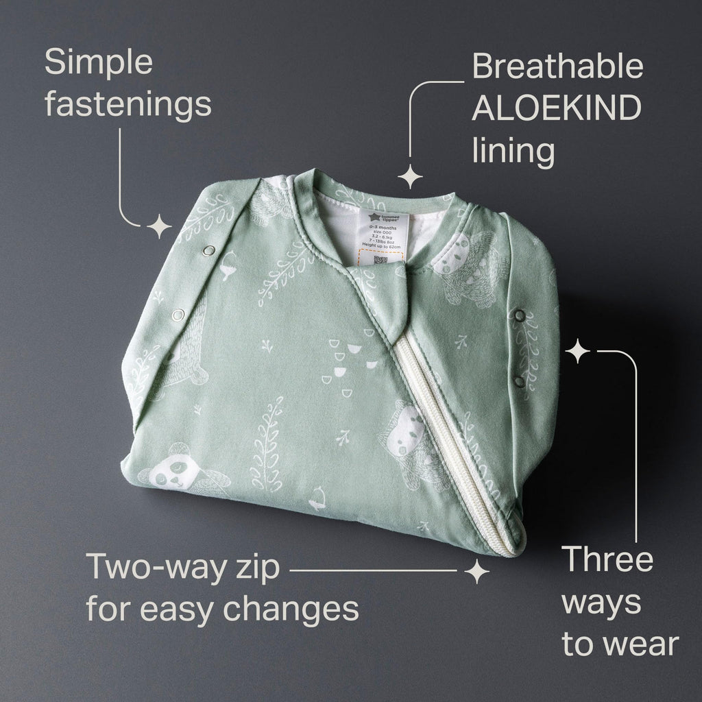 Tommee Tippee Baby Sleeping Bag for Newborns, The Original Grobag Swaddle Bag, Hip-Healthy Design, Soft Bamboo-Rich Fabric, 0-3m