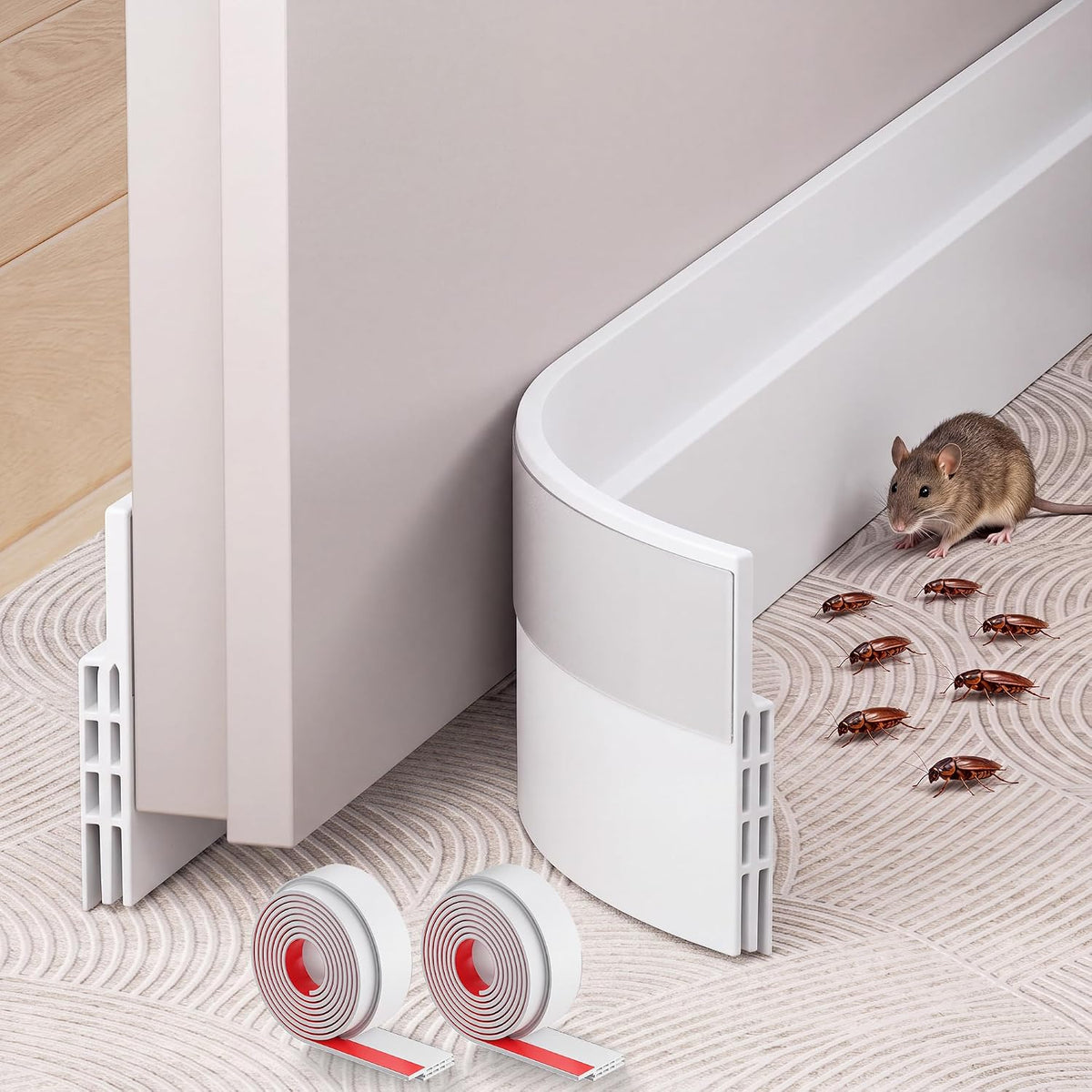 Hojoy Draft Excluder for Doors, Self Adhesive Door Draft Excluder 2 Pack