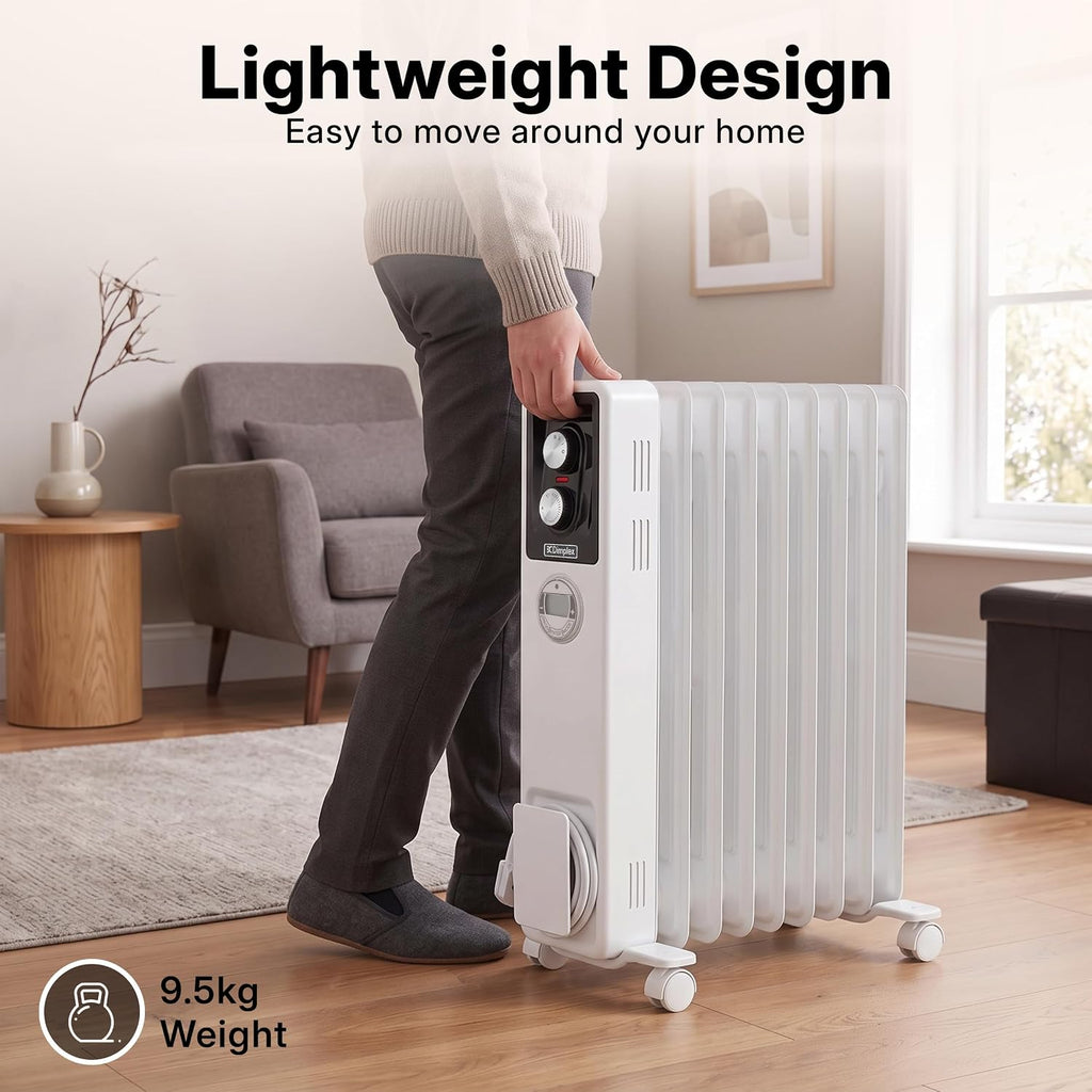 Dimplex ECR20TIE Oil Free Portable Radiator, 2kW Electric Heater, Timer