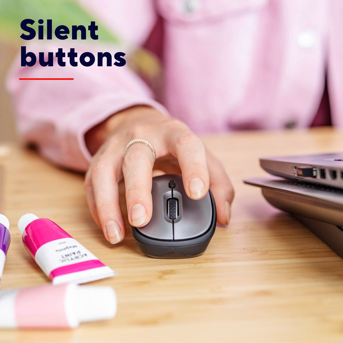 Trust Nito Ergonomic Wireless Mouse with Thumb Rest, 6 Buttons