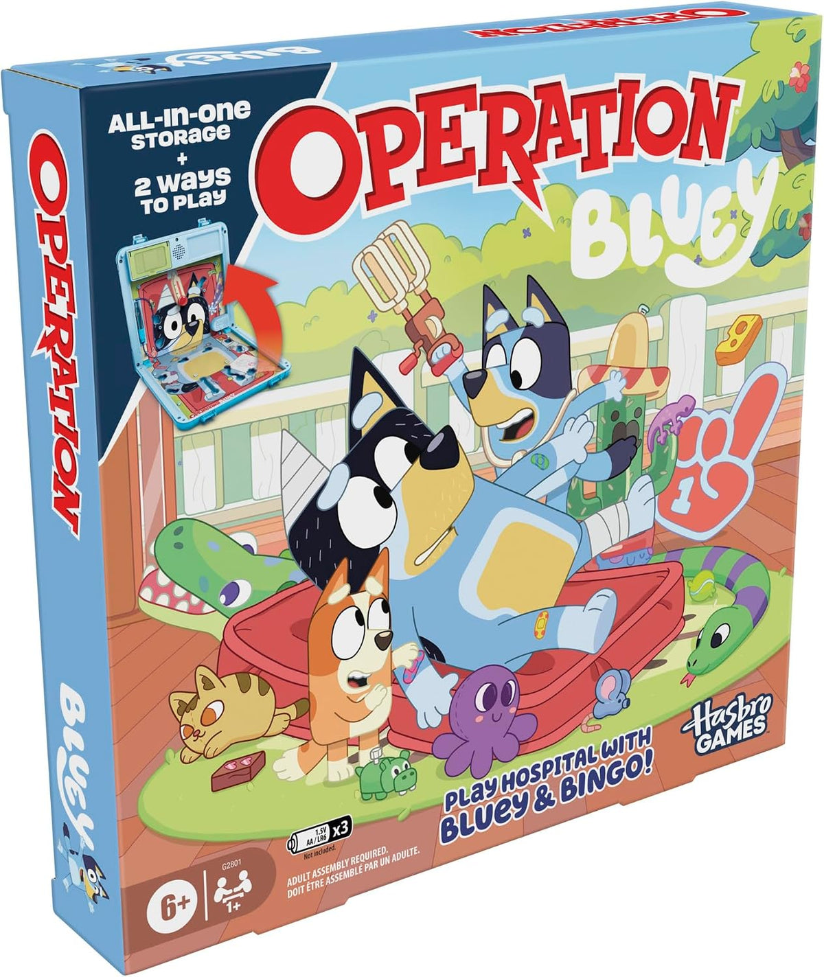 Operation Bluey Edition Board Game for Kids – Electronic Talking Game with All-in-1 Carrying Case – 2 Ways to Play – 1+ Players – 10 Mins. – Ages 6+ (Amazon Exclusive)