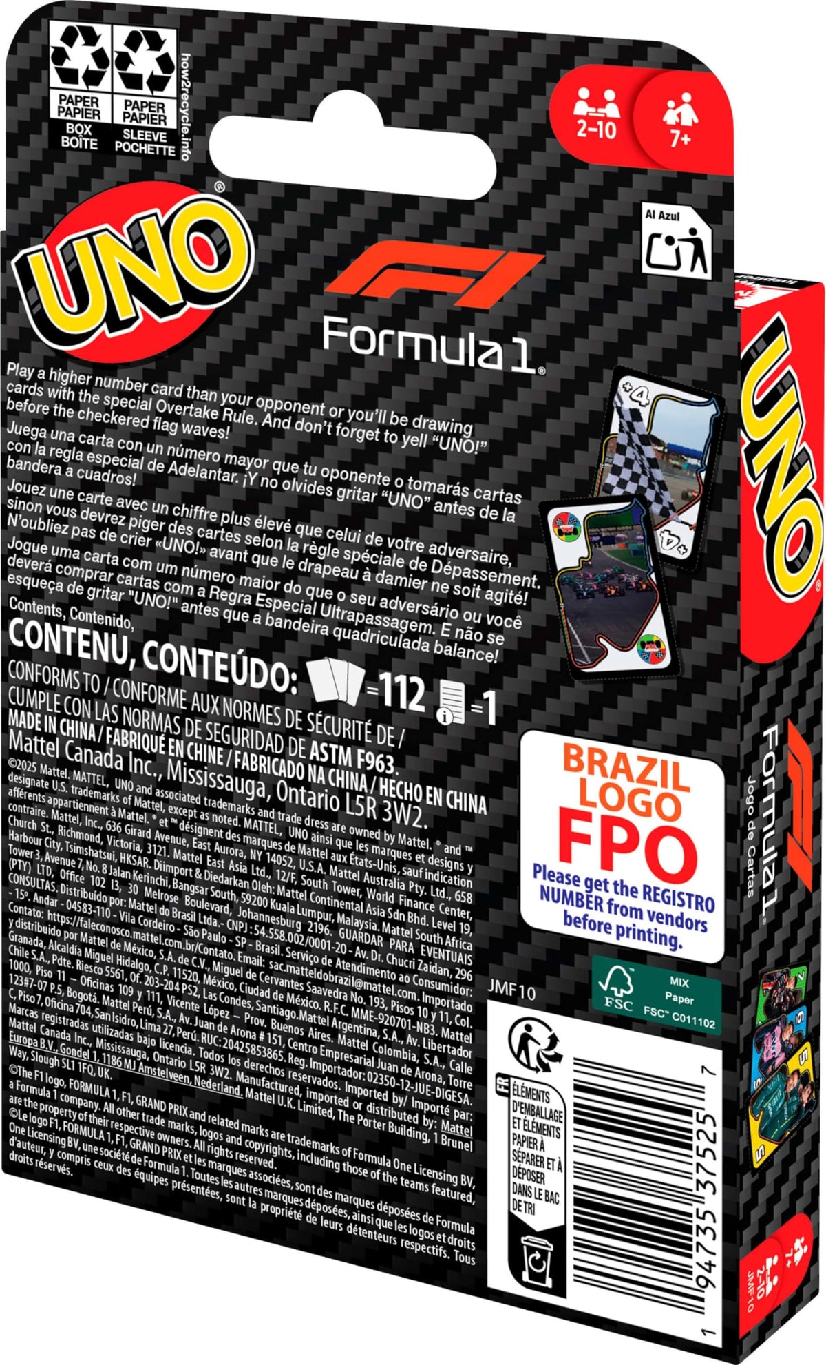 Mattel Games UNO Minecraft Card Game with Storage Tin,Ages 7+