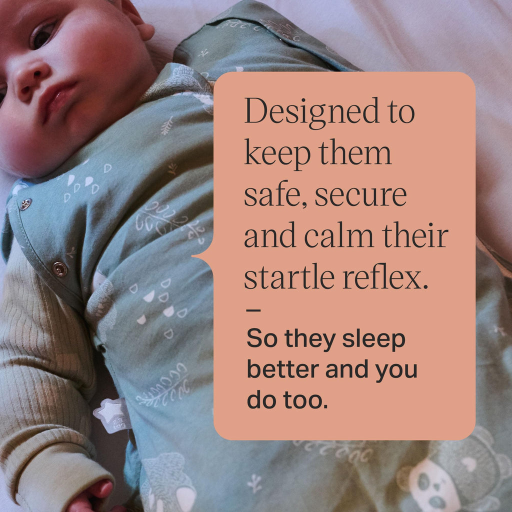 Tommee Tippee Baby Sleeping Bag for Newborns, The Original Grobag Swaddle Bag, Hip-Healthy Design, Soft Bamboo-Rich Fabric, 0-3m