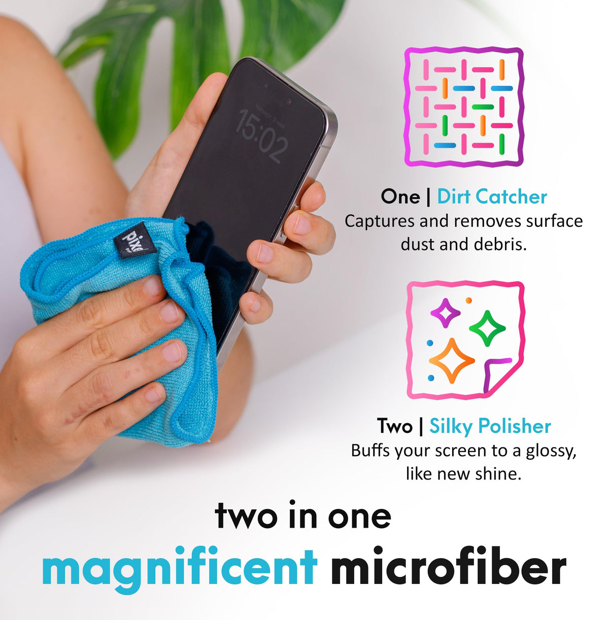 Pixel 500ml Screen Cleaner Spray & Microfiber Cloth Kit for LED, OLED, QLED, LCD TV, Laptops, Monitors, Phones, Tablets, Premium Natural Spray Cleaning Kit
