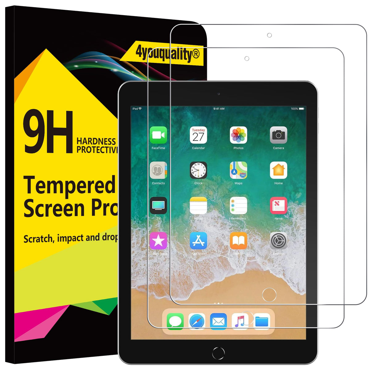 4youquality 2-Pack for iPad Pro 11" & iPad Air 5/4 10.9" Screen Protector