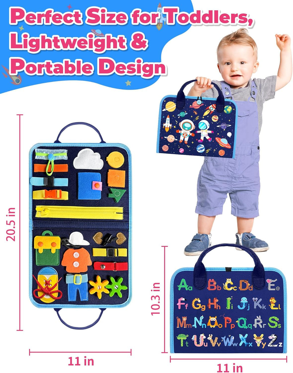 Gojmzo Busy Board Montessori Toys for Toddler Boy Girl Gifts Busy Book