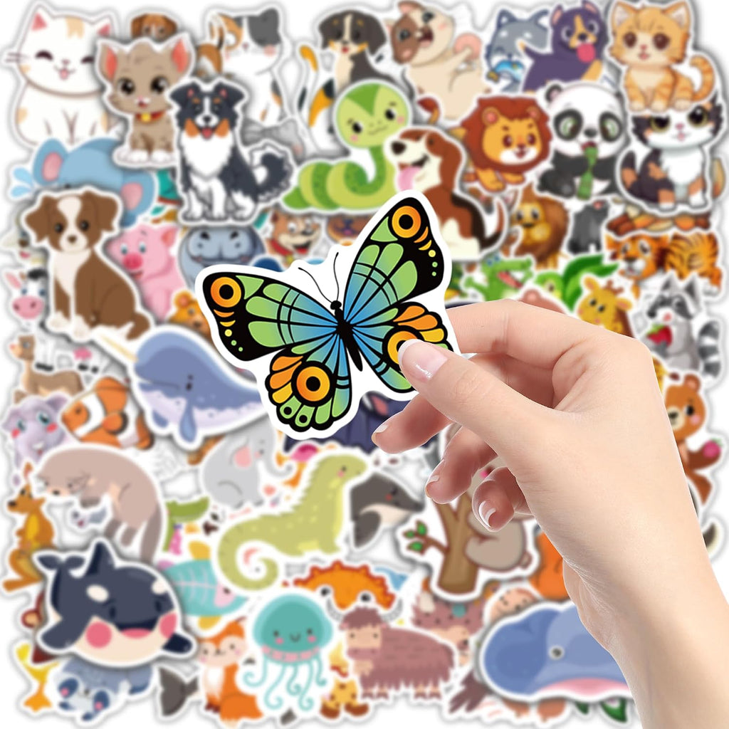 Stickers for Kids - 100 PCS Cute Animal Stickers | Water Bottle Scrapbook Stickers for Toddlers - Stocking Stuffers Party Supplies Favors Teacher Prizes Rewards Gifts for Teens Classroom