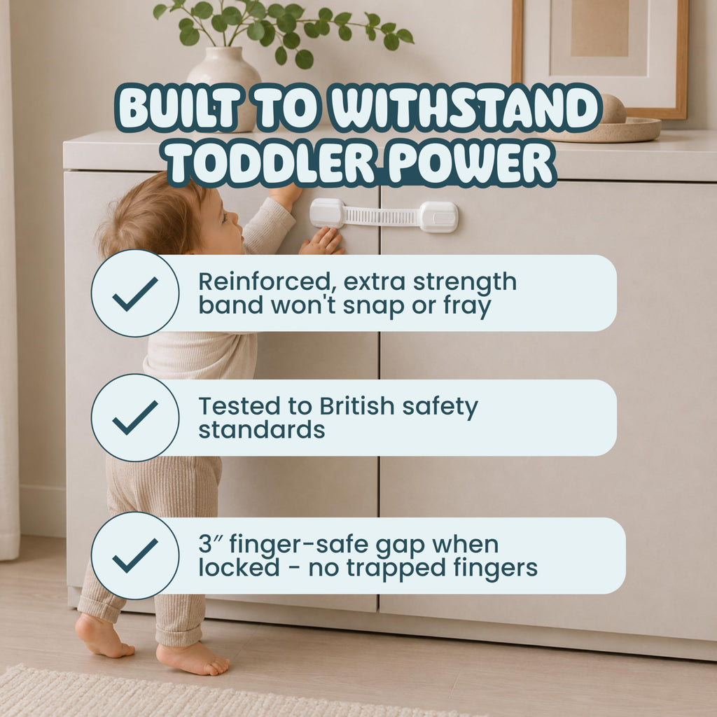 BooBoo Baby 10 Pack Premium Child Locks for Kitchen Cupboards