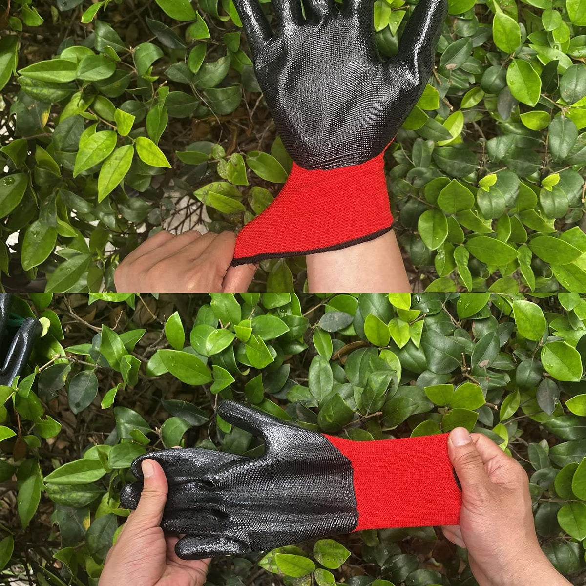 24 Pairs PREMIUM NITRILE COATED Red Nylon Work Gloves Builders Gardening Grip (Large [Size 9])
