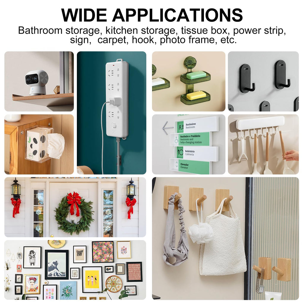 Double Sided Tape Heavy Duty,(6mx2cmx2mm,2Rolls) Strong Double Sided Mounting Nano Tape,Multipurpose Clear Adhesive Picture Hanging Strips,Removable Adhesive Sticky Tape for Poster Walls Decor Carpet