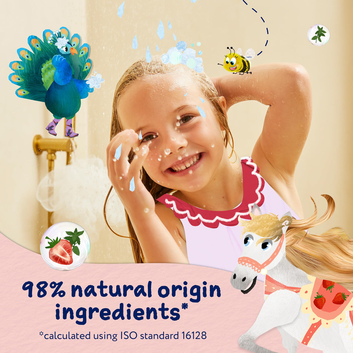 Childs Farm Tangle Taming Shampoo, Straight or Wavy Hair, Gentle and Tear Free, Strawberry and Mint, Kids, Baby, 250ml