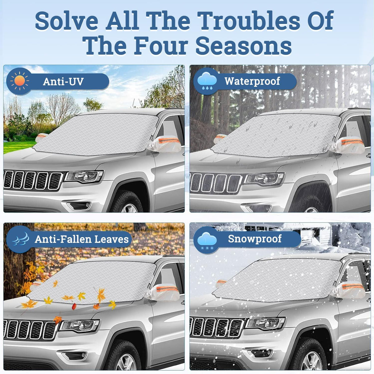 Magnetic Car Windscreen Cover for Winter Snow and Ice