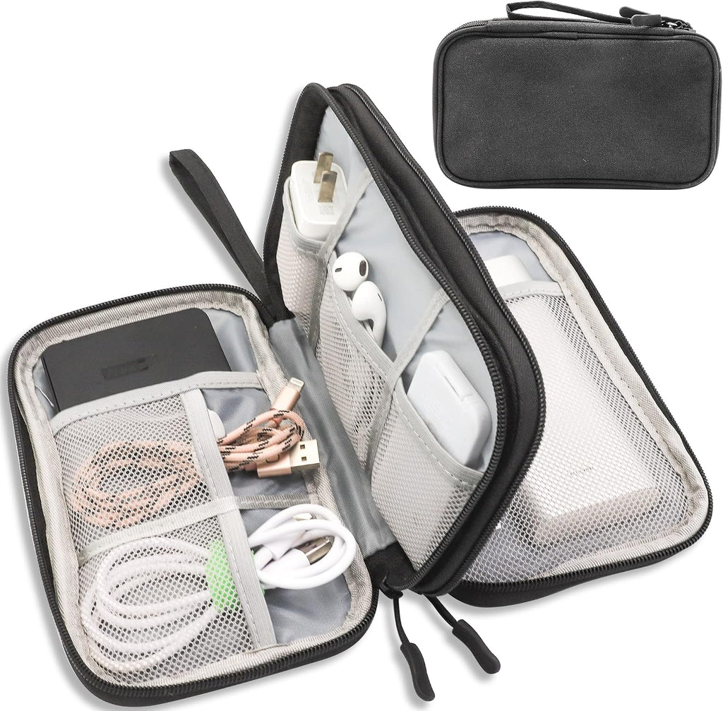 Teskyer Travel Cable Organiser Bag, Travel Essential, Black