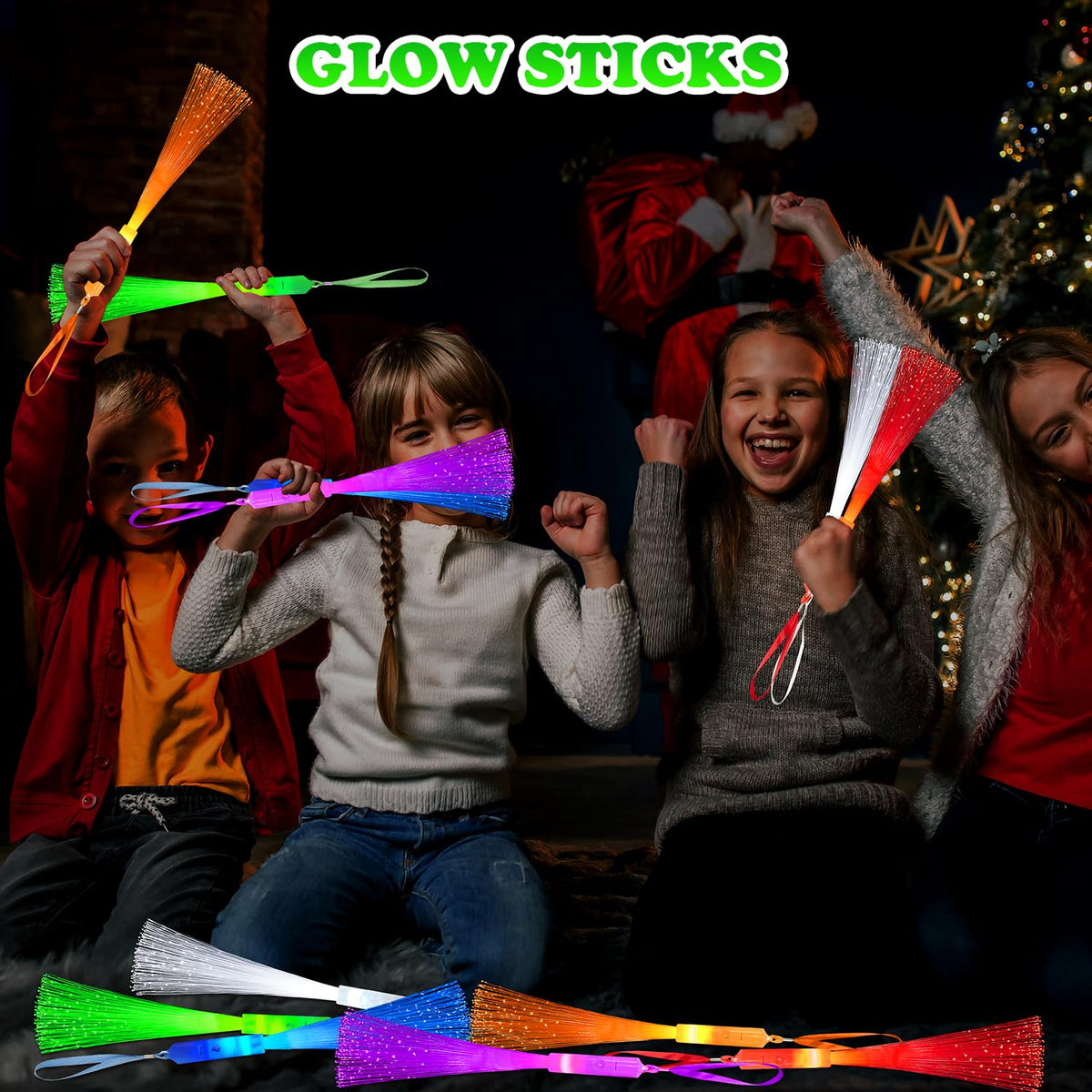 6 Pack Halloween Glow Sticks Toys for Kids, Light Up Party Favors Supplies