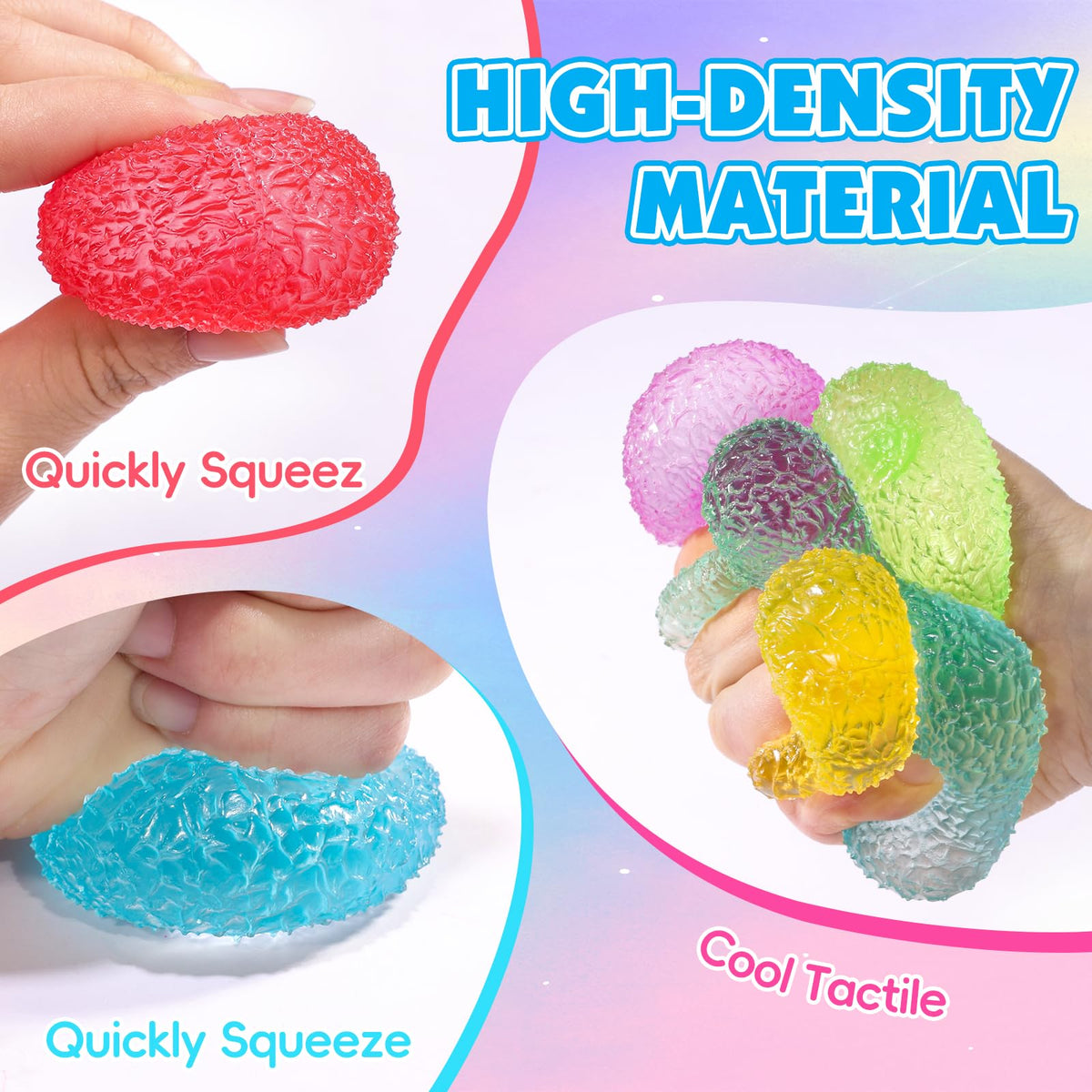 8 Pack Stress Cube ,Slow Rising Stress Balls for Adults