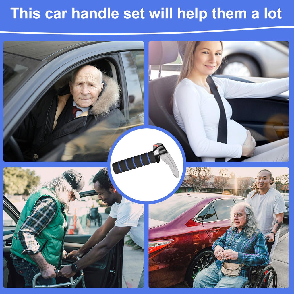 3 in 1 Car Door Handle for Disabled Elderly,Car Handle Mobility Aid,Car Handle Assist Support Multifunction,Latch Handle for Seniors and Handicap (1 Pack-Red)