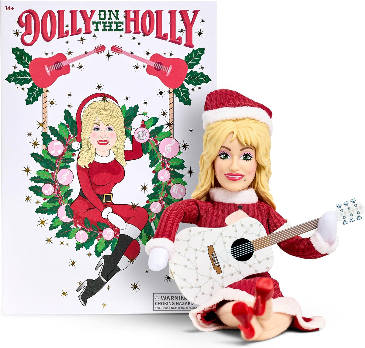 Dolly on the Holly Plush Doll - Holiday Dolly Parton Mantel Doll