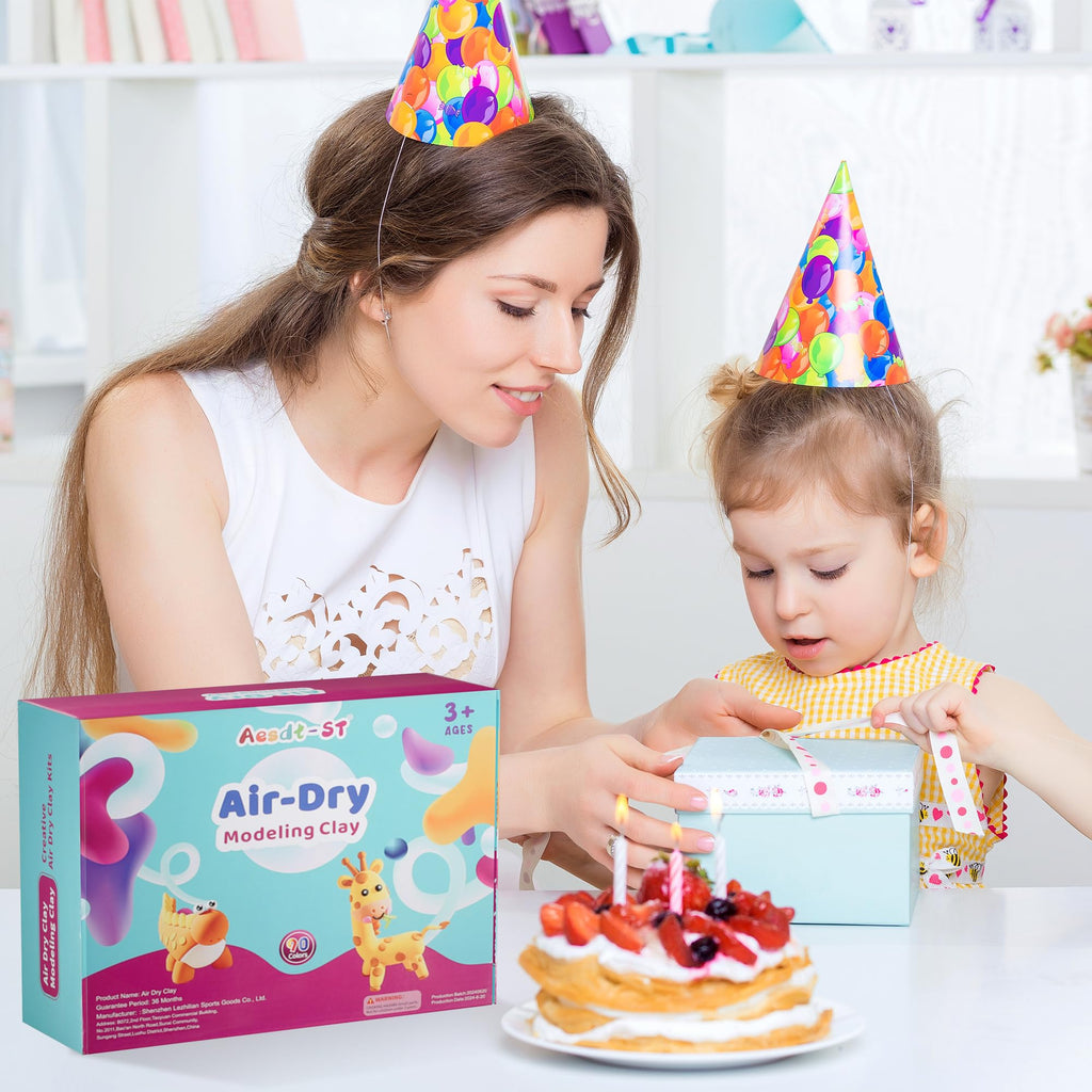 Aestd-ST Air Dry Clay 66 Colors, Modeling Clay for Kids, DIY Magic Clay