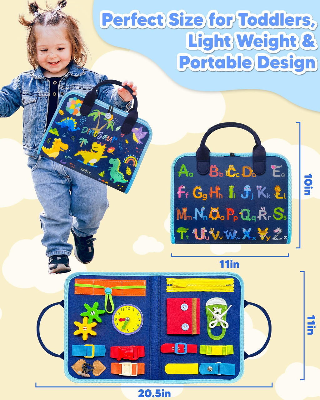 Exorany Busy Board Montessori Toys for Toddler Girl Birthday Gift Busy Book