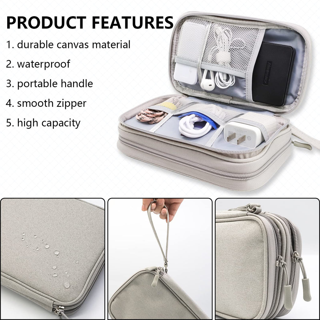 Teskyer Travel Cable Organiser Bag, Travel Essential, Black