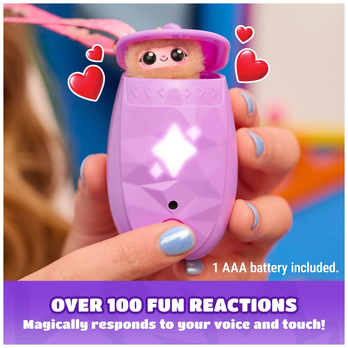 Pink Interactive Pet and Wearable Charm Accessory, 100+ Reactions