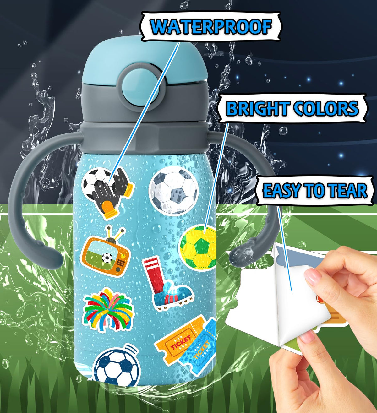 Halloween Party Favors, Halloween Stickers,100PCS Vinyl Waterproof Stickers