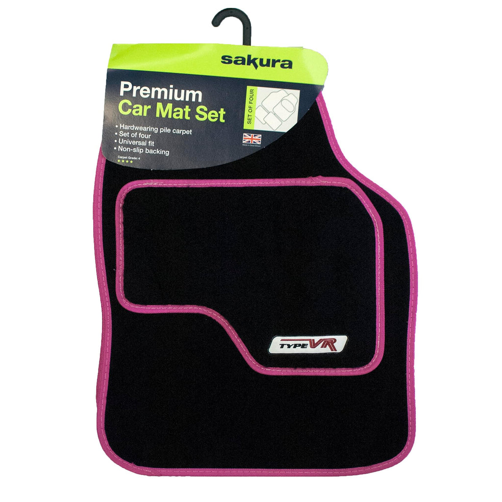 Sakura SS5308 Universal Car Mat Set, Lime